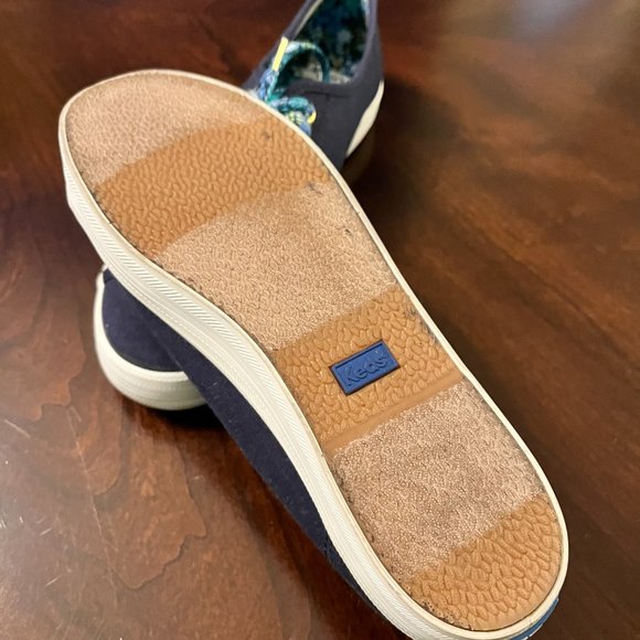 KEDS X Rifle Paper Company Sneakers - Blue - Floral Lace - Size 6M - Picture 2 of 3